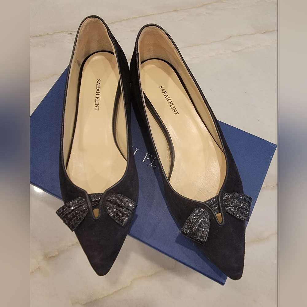 Sarah Flint Lana flats size 39.5 (8.5 US sizing) Black Suede